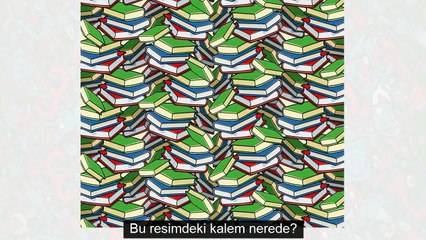 Dünyanın en zor dikkat testi! Resimdeki kalem nerede?