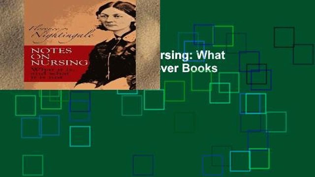 Best product Notes on Nursing: What It Is, and What It Is Not (Dover Books on Biology)