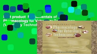 Best product  Fundamentals of Pharmacology for Veterinary Technicians (Veterinary Technology)