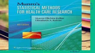 Best product  Munro s Statistical Methods for Health Care Research