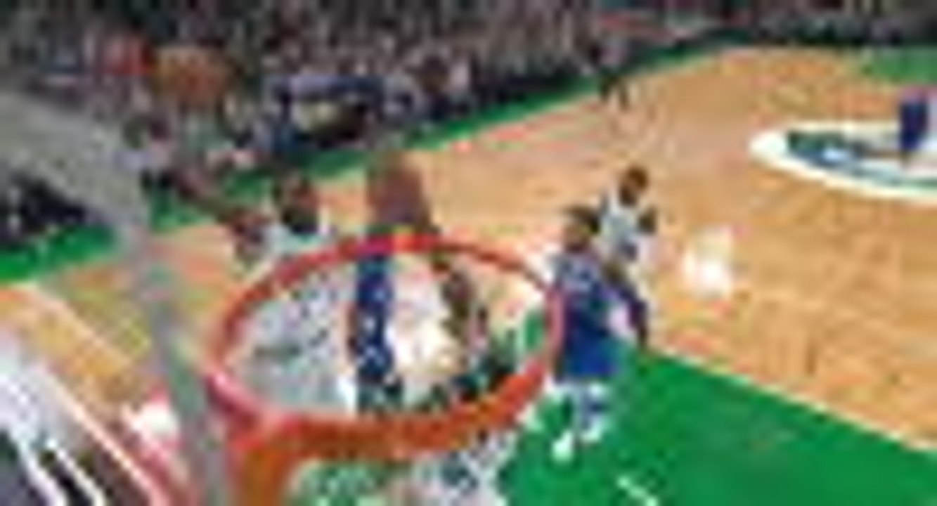 Brown dunks on Embiid in NBA opener