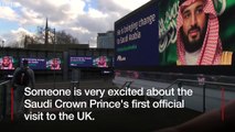 Saudi Crown Prince's billboard welcome - BBC News