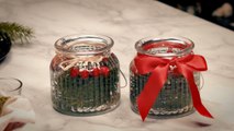 Weihnachtliches Windlicht-Glas selber herstellen - DIY