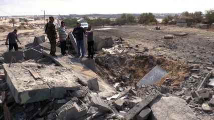 Aftermath footage shows destroyed building in Gaza after Israeli strikes