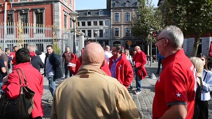 Liège : manifestation FGTB contre l'alliance PS MR