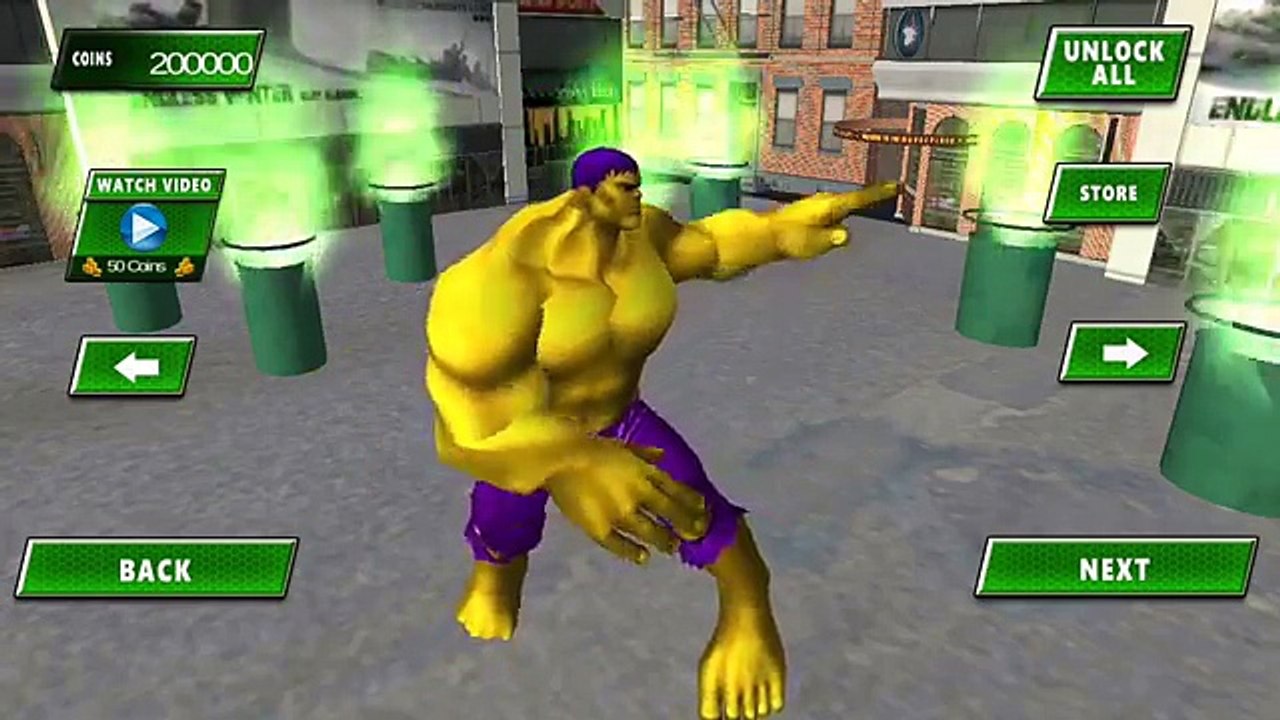 Incredible Green Monster Hero Fight City Rescue