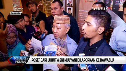 Pose 1 Jari Luhut & Sri Mulyani Dilaporkan ke Bawaslu