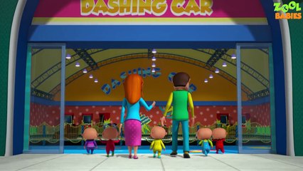 5 little babies driving dashing car | five babies driving a car