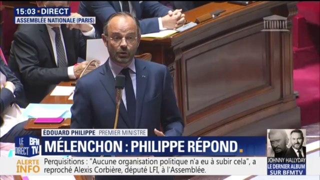 Perquisition chez LFI: Philippe dénonce la très grande violence à l'égard de fonctionnaires de police