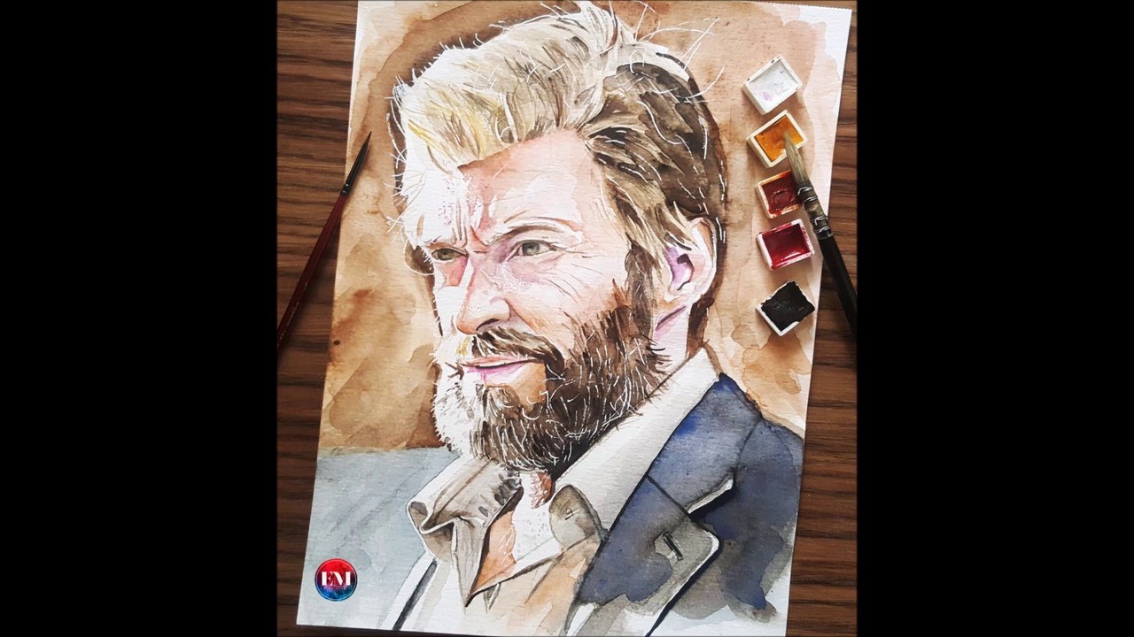 Logan Çizimi | Wolverine (Hugh Jackman) Watercolor drawing