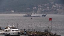 Rus askeri gemisi Çanakkale Boğazı'ndan geçti - ÇANAKKALE