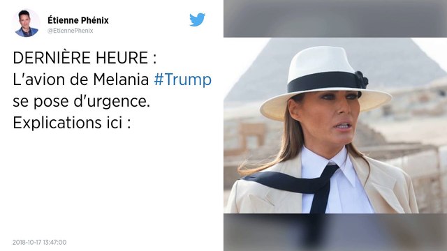 États-Unis. L’avion de Melania Trump fait demi-tour pour un problème mécanique.