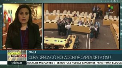 Denuncia Cuba violación por parte de EE.UU. de carta de la ONU