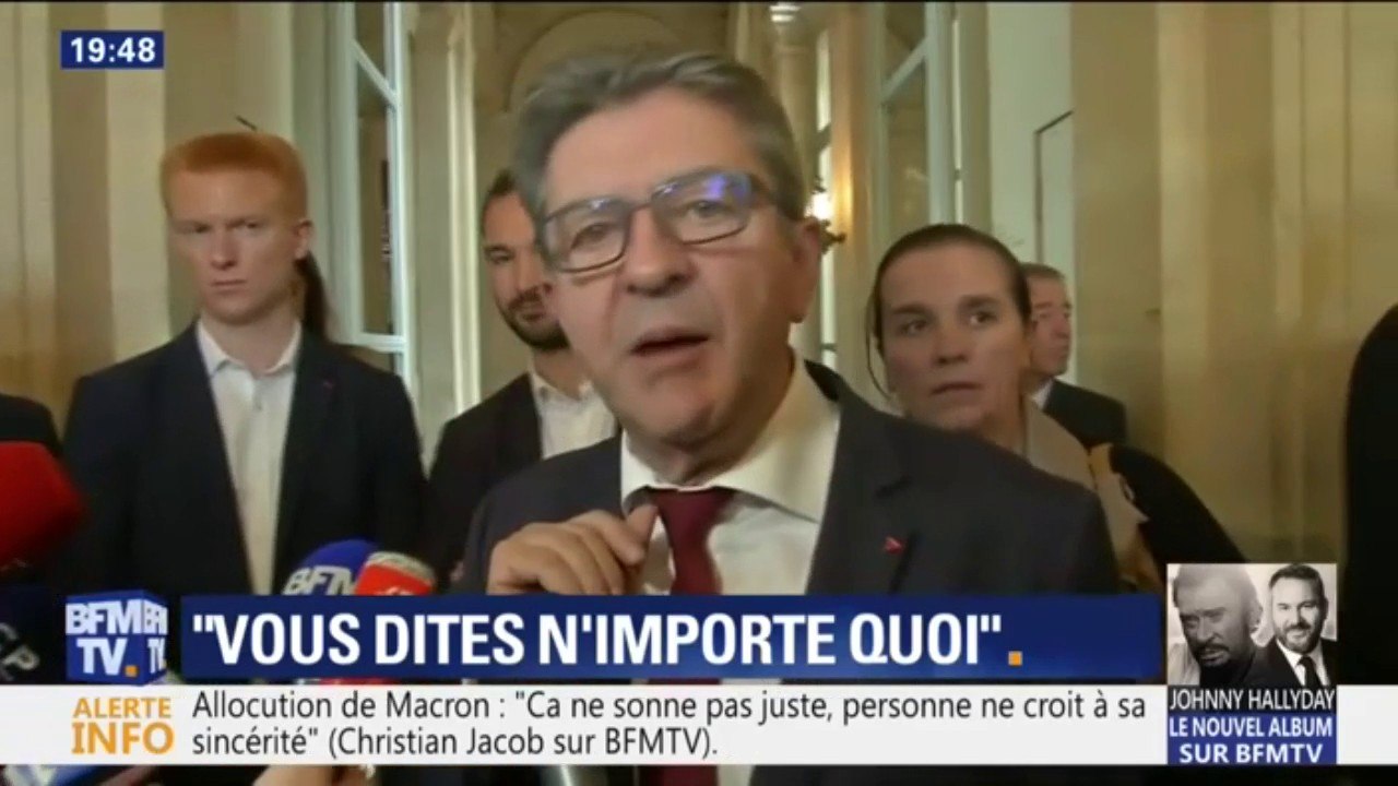 "Qu'esseuh-que ça veut direuh ?", embarrassé par une question, Jean-Luc Mélenchon moque l'accent d'une journaliste