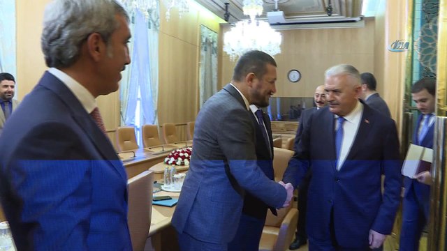TBMM Başkanı Binali Yıldırım, ASO Başkanı Nurettin Özdebir ve ATO Başkanı Gürsel Baran'ı ve TBMM Spor Kulübü üyelerini kabul etti