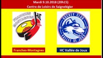 9.10.2018: HC Franches-Montagnes - HC Vallée de Joux (3ème tiers)