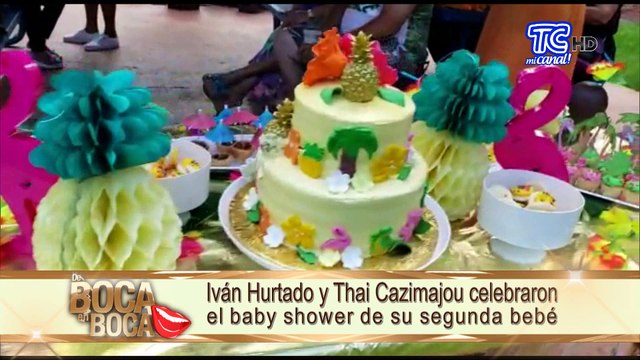Iván Hurtado y Thai Cazimajou celebraron el baby shower de su segunda bebé
