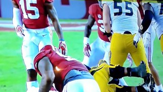 Alabama crimson tide Davis goes crazy with punches