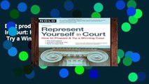 Best product  Represent Yourself in Court: How to Prepare   Try a Winning Case