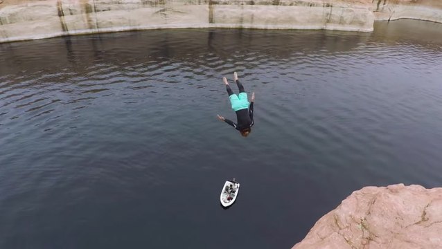 Dude Tackles 110-Foot Cliff Jump