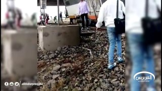 فيديو حادث انقلاب قطار بين الرباط و القنيطرة