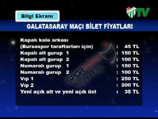 Galatasaray Maçı Bilet Fiyatları Belli Oldu (19.08.2010)