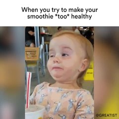 When you try to make your smoothie *too* healthy