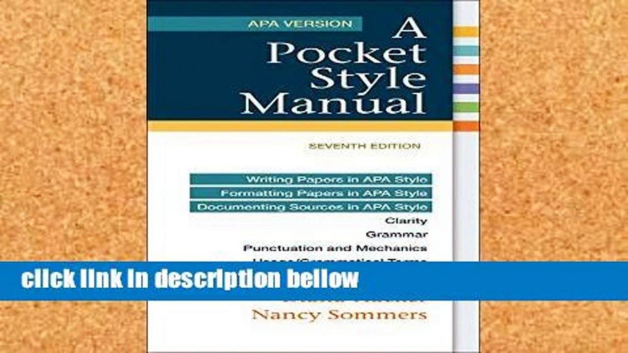 Review  A Pocket Style Manual, APA Version