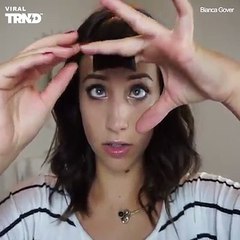 She cuts her bangs to look like Zooey Deschanel!! ‍♀Credit: instagram.com/biancagover/