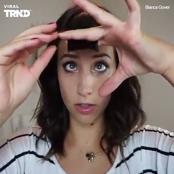 She cuts her bangs to look like Zooey Deschanel!! ‍♀Credit: instagram.com/biancagover/