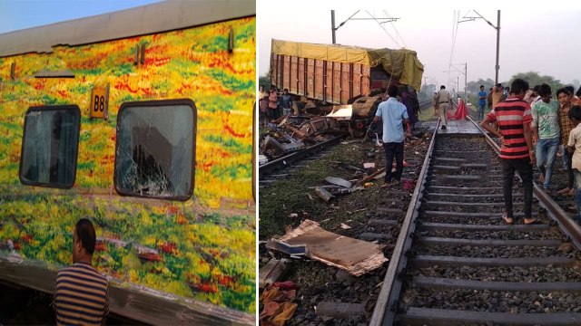 Madhya Pradesh में Trivandrum Rajdhani से Truck की टक्कर, Truck Driver की मौत | वनइंडिया हिन्दी