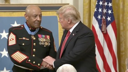 Trump Honors A Hero "Bigger Than Life And Beyond The Reach Of Death"