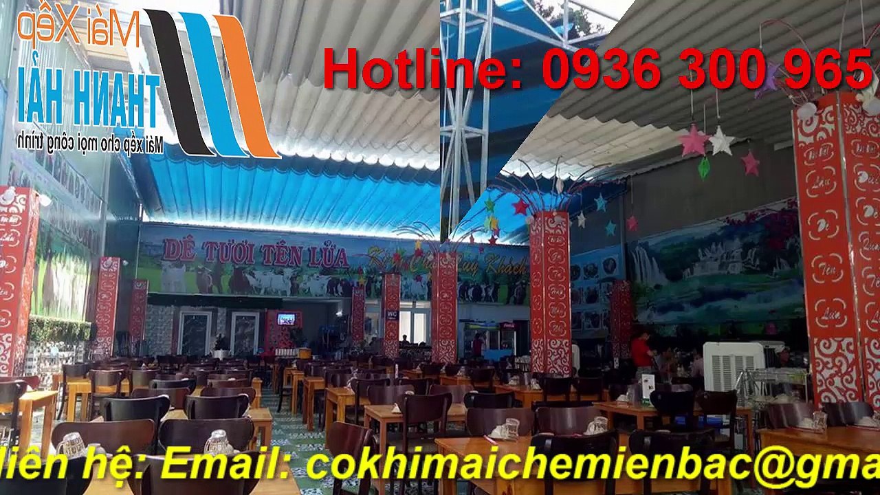 Thi công mái xếp di động tại Quảng Ninh - Mái Xếp Thanh Hải - Thi công mái xếp bạt di động lượn sóng che nắng mưa tại Hạ Long Quảng Ninh đẹp