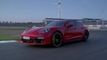 The new Porsche Panamera GTS Driving on the track