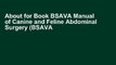 About for Book BSAVA Manual of Canine and Feline Abdominal Surgery (BSAVA British Small Animal
