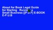About for Book Legal Guide for Starting   Running a Small Business [[P.D.F] E-BOOK E-P.U.B