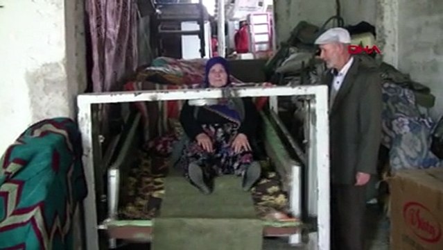 Yürümekte zorlanan eşine değirmen hurdalarından titreşimli yatak yaptı