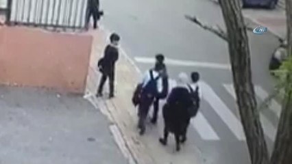 Kadın Öğretmenin Aracıyla Öğrencilerin Arasında Daldığı Anlar Kamerada