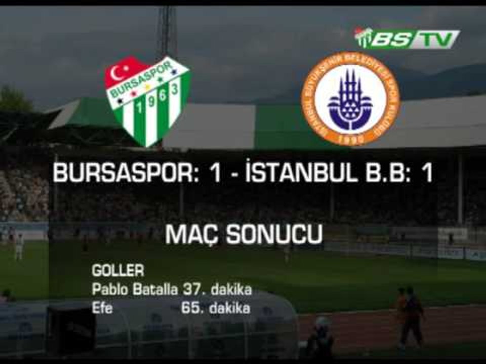 Bursaspor 1 - İstanbul B.B 1 (Maç Sonucu) (06.03.2011)