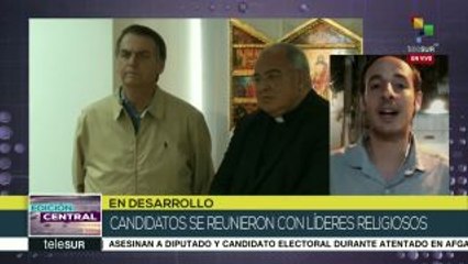 Скачать видео: Candidatos brasileños se reúnen con sectores religiosos