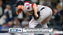 Joe Castiglione falls off chair after Andrew Benintendi's heroic catch