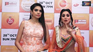 Star cast of Kumkum Bhagya Enjoying fun moment at red carpet of Zee Rishtey awars 2018