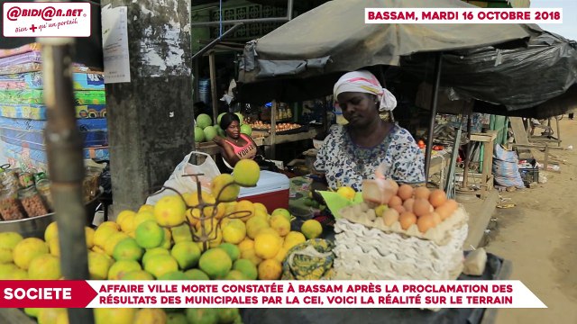 Affaire ville morte constatée à Bassam après la proclamation des résultats des municipales par la CEI, voici la réalité sur le terrain