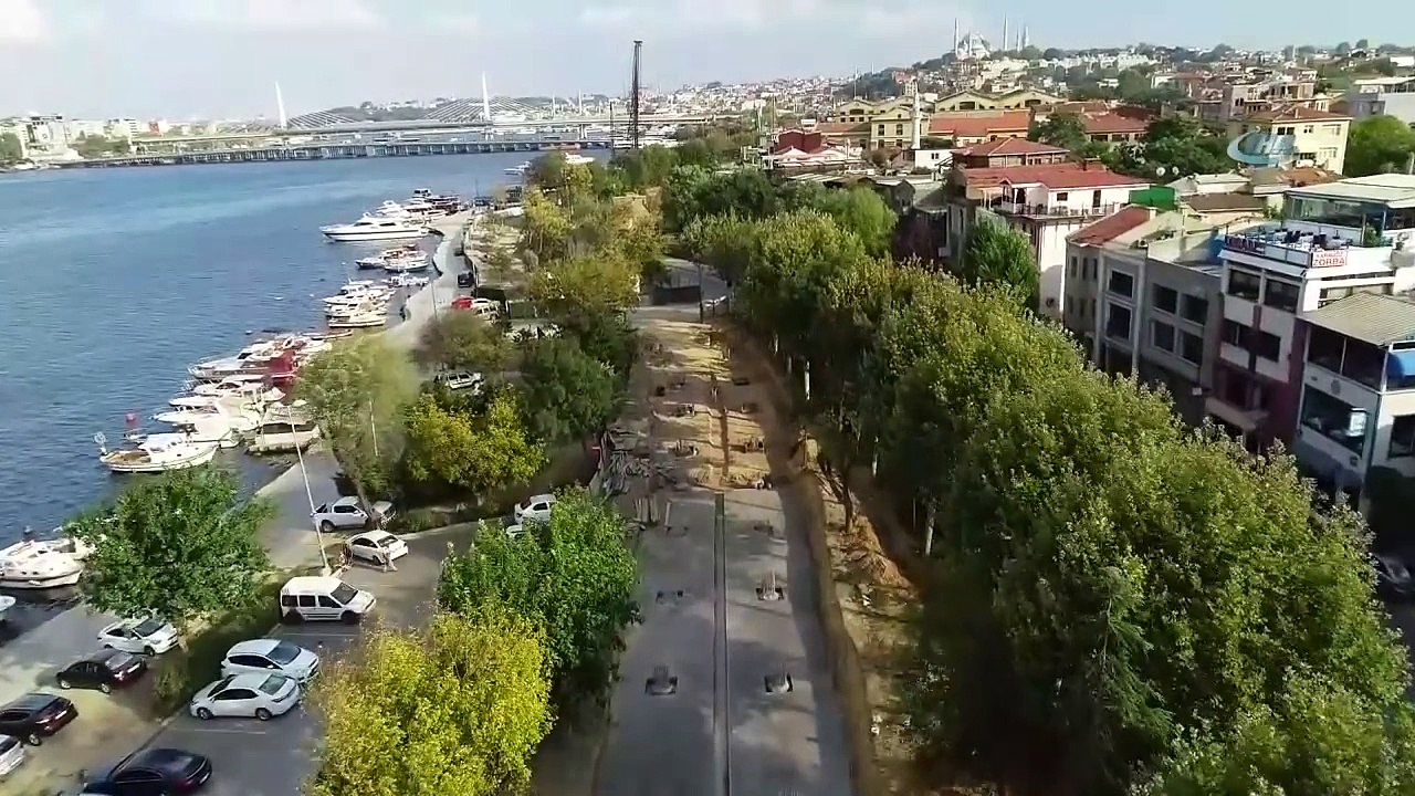 Eminönü Alibeyköy Tramvay Hattı İnşaatında Son Durum Havadan Görüntülendi