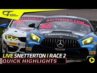 Short Highlights - Race 2 - Snetterton 2018 - British GT