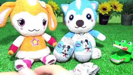 ガラピコぷー 海外のディズニーチョコエッグを開封★ガラピコぷ〜のムームーとチョロミーが紹介♪アメリカのミッキーやシークレット、レアキャラクター出てくるかな⁉︎ 子供向け chocolate egg