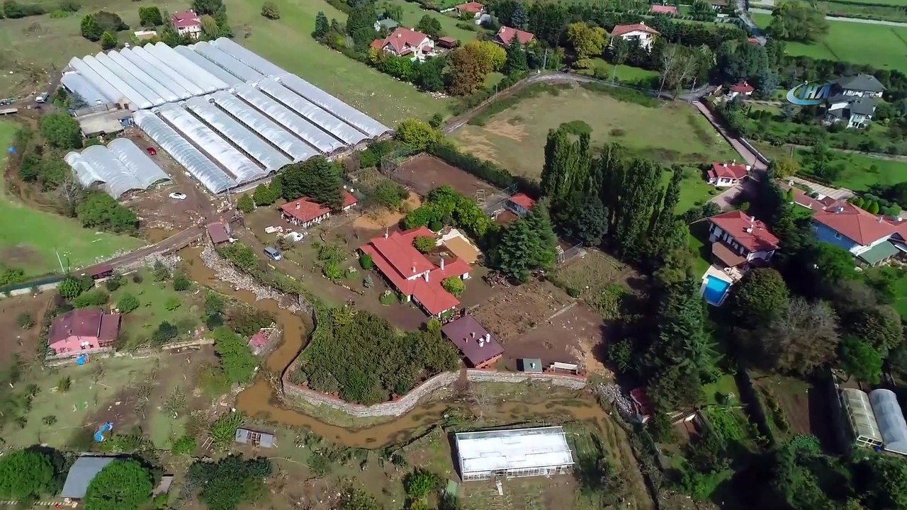 Beykoz'da Yaşanan Sel Sonrası Son Durum Havadan Görüntülendi