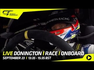 LIVE - ONBOARD 2 - 2018 Season Final - Main Race - Donington - British GT 2018