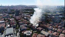 Ankara'da Korkutan Yangın Havadan Görüntülendi
