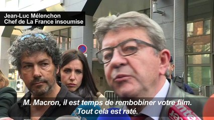 Perquisitions à LFI: Mélenchon dénonce une "manoeuvre" de Macron
